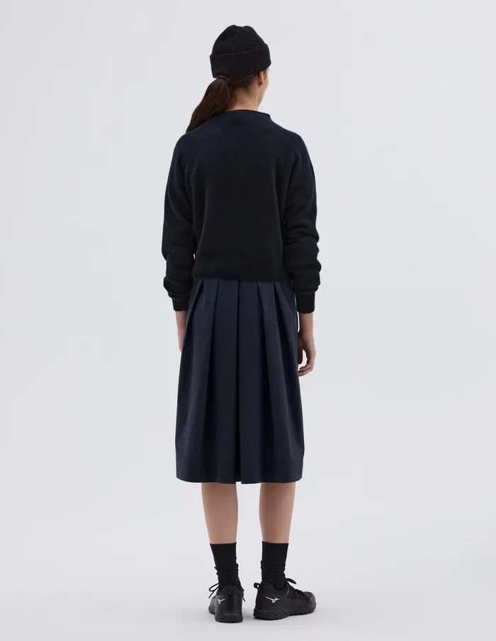 Women Short Classic Crew Neck Dark Navy Twist Margaret Howell Knitwear