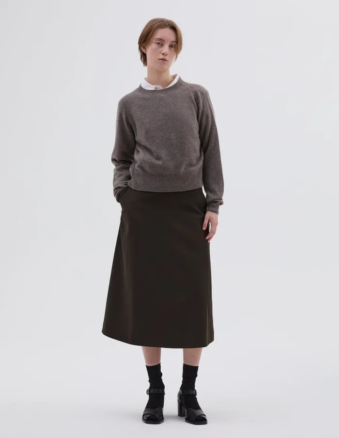 Women Short Classic Crew Neck Elk Margaret Howell Knitwear