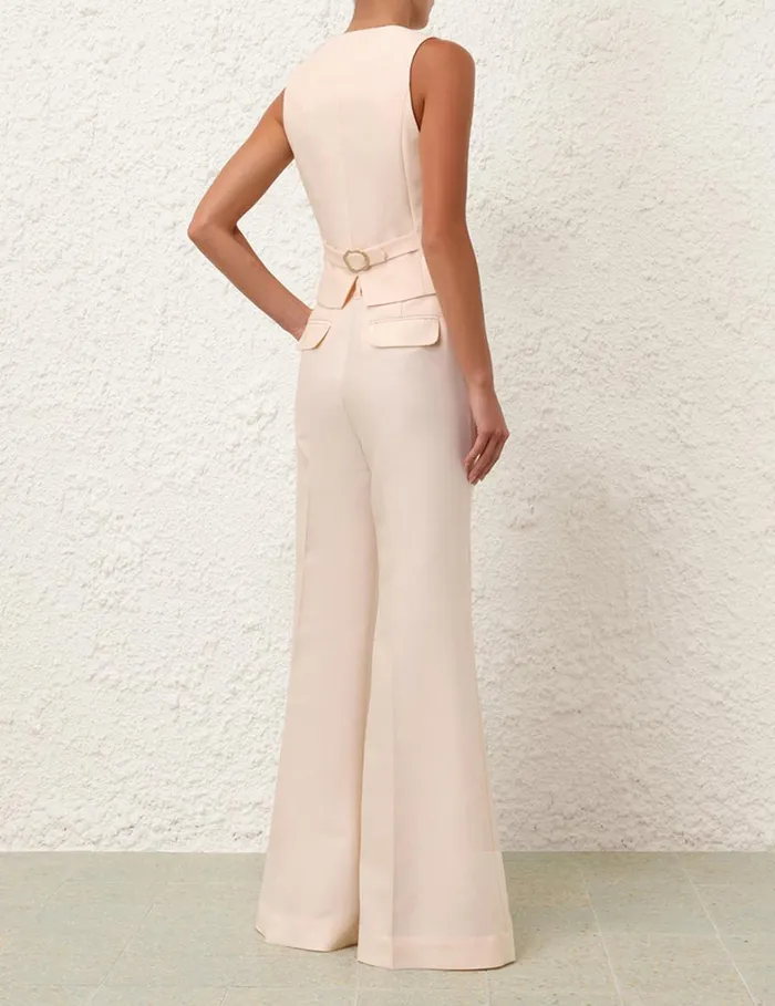 Women Shorts and Pants Zimmermann Natura Flare Leg Pant Macadamia