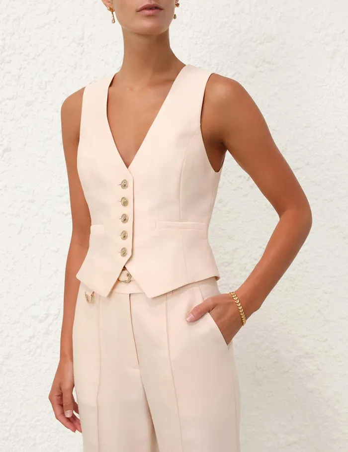 Women Shorts and Pants Zimmermann Natura Flare Leg Pant Macadamia