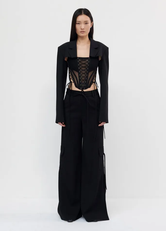 Women Side Slit Cargo Pants MONSE Bottoms