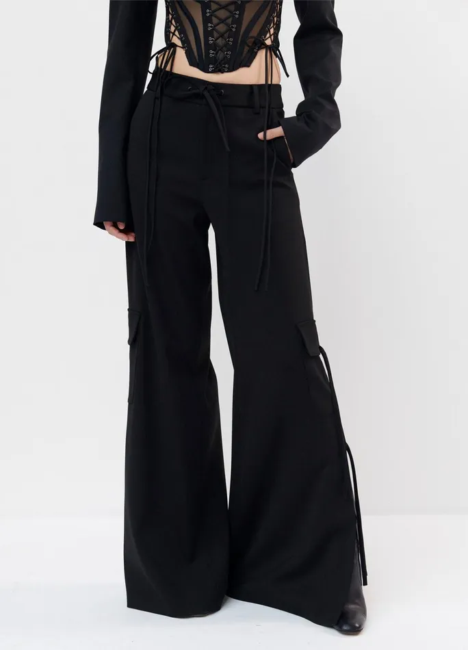 Women Side Slit Cargo Pants MONSE Bottoms