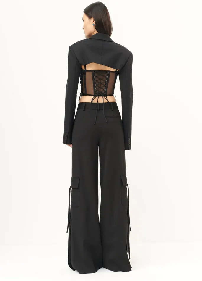 Women Side Slit Cargo Pants MONSE Bottoms