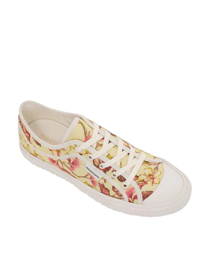 Women Sneakers Zimmermann Zimmermann Twist Low Sneaker Yellow Hibiscus