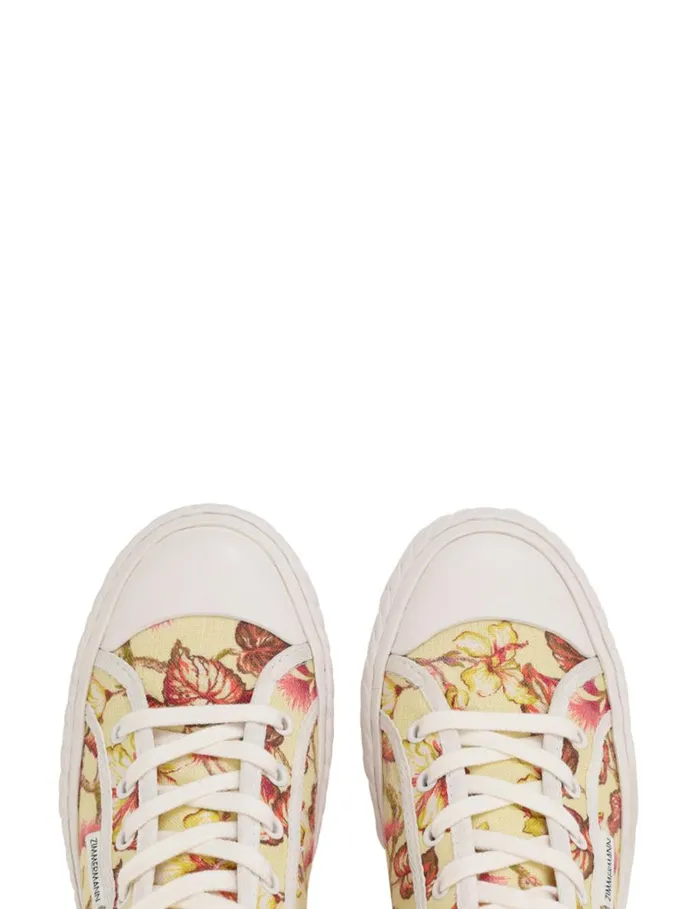 Women Sneakers Zimmermann Zimmermann Twist Low Sneaker Yellow Hibiscus