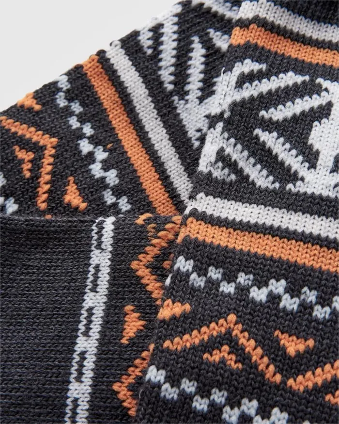 Women Socks Passenger Organic Midweight Patterned Socks Charcoal Charcoal