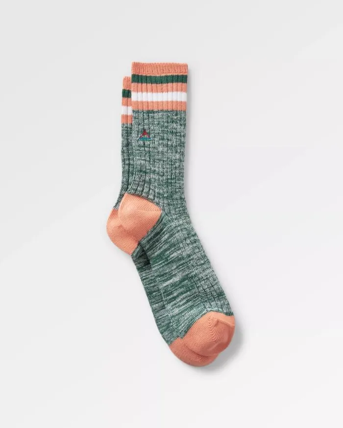 Women Socks Passenger Organic Midweight Rib Socks Deep Ocean Deep Ocean