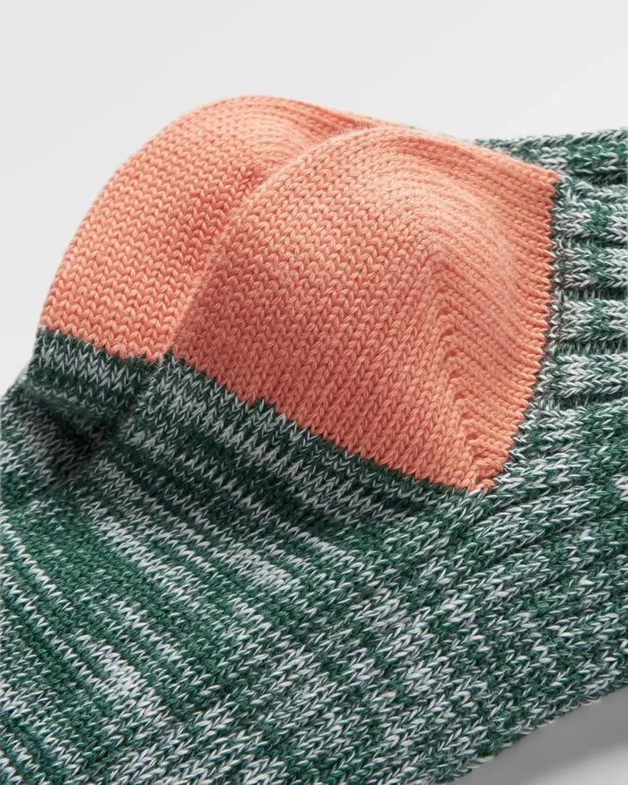Women Socks Passenger Organic Midweight Rib Socks Deep Ocean Deep Ocean