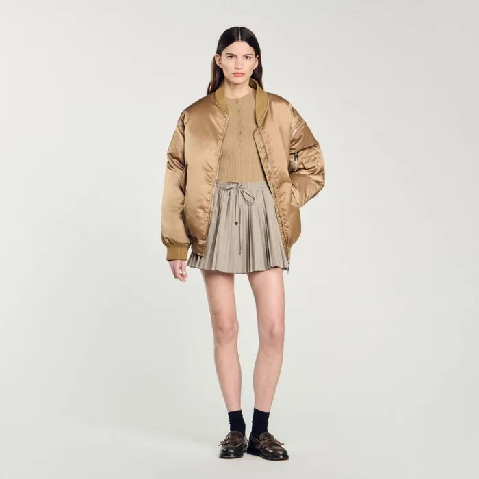 Women Sweaters and Cardigans SANDRO Rib Knit Sweater Olive Green