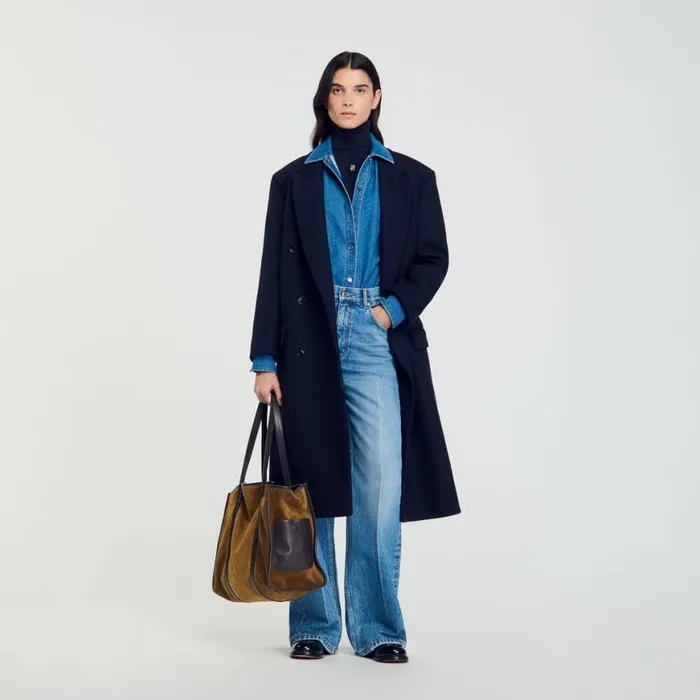 Women Sweaters and Cardigans SANDRO Turtleneck Sweater Navy Blue