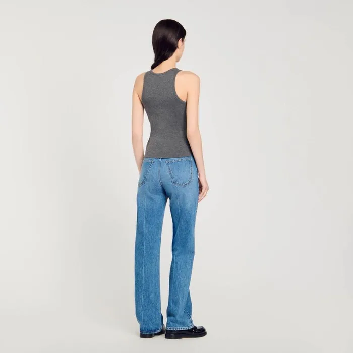Women Tshirts SANDRO Vest Top Dark Grey
