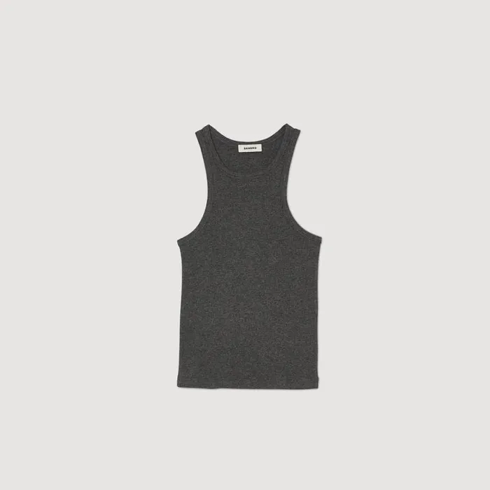 Women Tshirts SANDRO Vest Top Dark Grey
