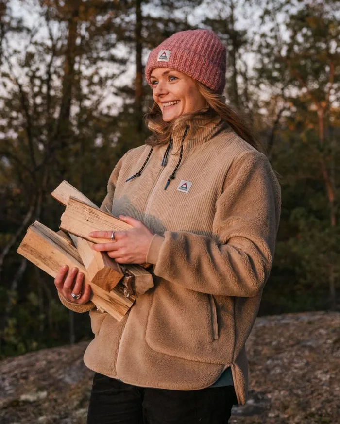 Women Tops Passenger Awaken Recycled DeepPile Sherpa Fleece Biscuit Biscuit