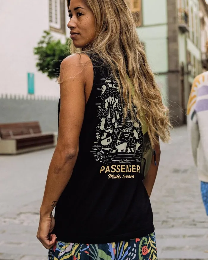 Women Tops Passenger Better Outside Organic Cotton Vest Black Black