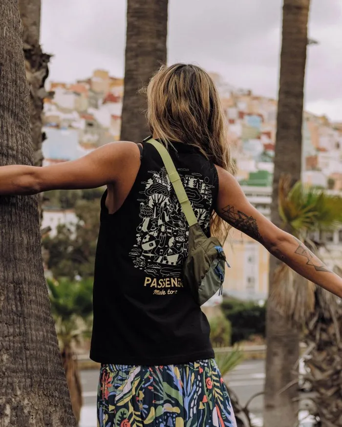 Women Tops Passenger Better Outside Organic Cotton Vest Black Black
