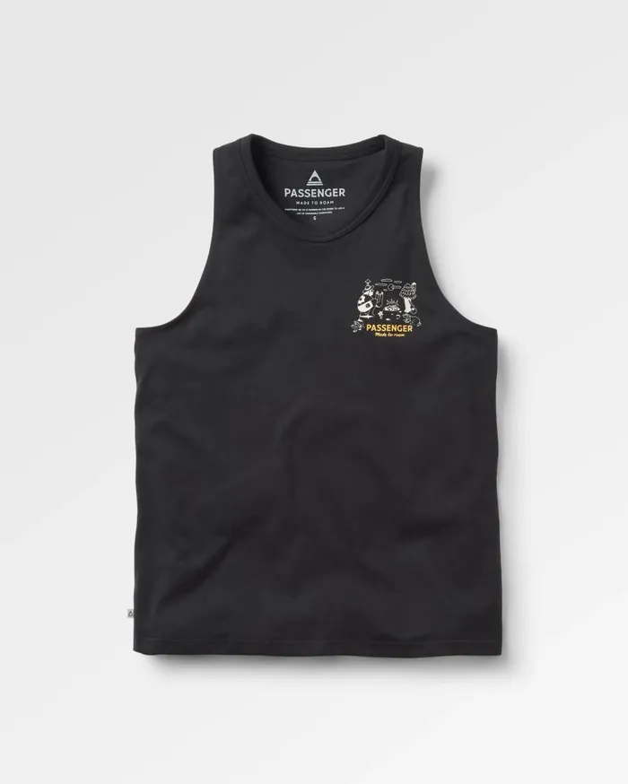 Women Tops Passenger Better Outside Organic Cotton Vest Black Black