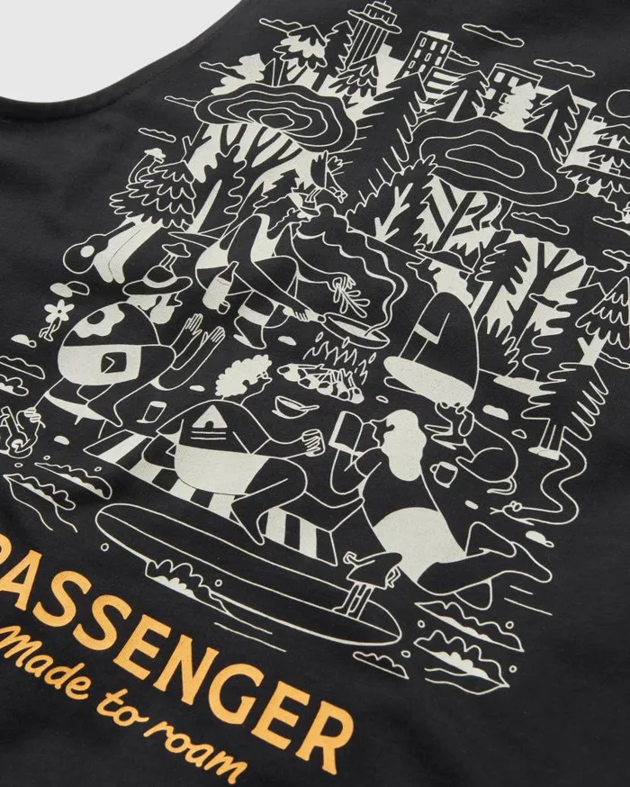 Women Tops Passenger Better Outside Organic Cotton Vest Black Black