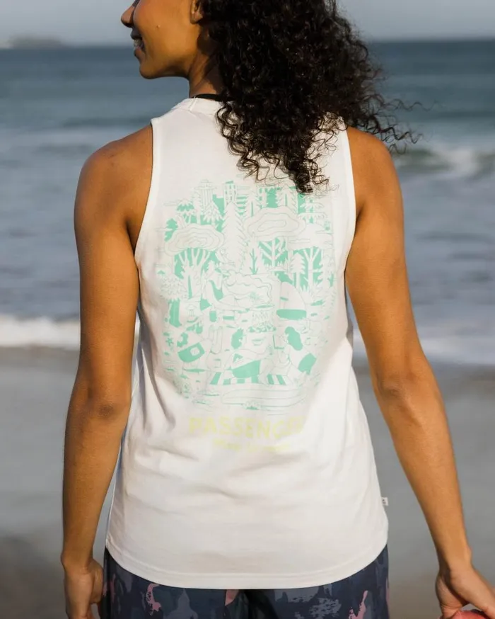 Women Tops Passenger Better Outside Organic Cotton Vest Marshmallow Marshmallow
