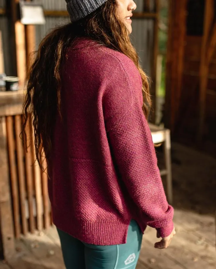 Women Tops Passenger Cove Recycled Knitted Jumper Rhubarb Rhubarb