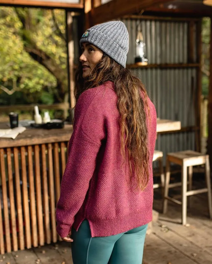 Women Tops Passenger Cove Recycled Knitted Jumper Rhubarb Rhubarb