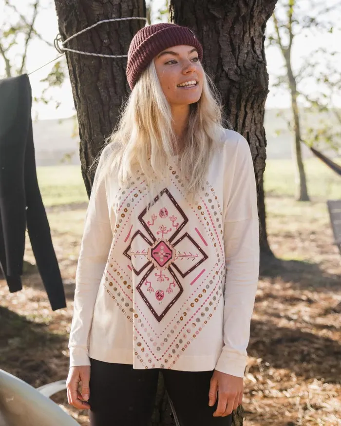 Women Tops Passenger Craft Organic Cotton LS TShirt Off White Off White