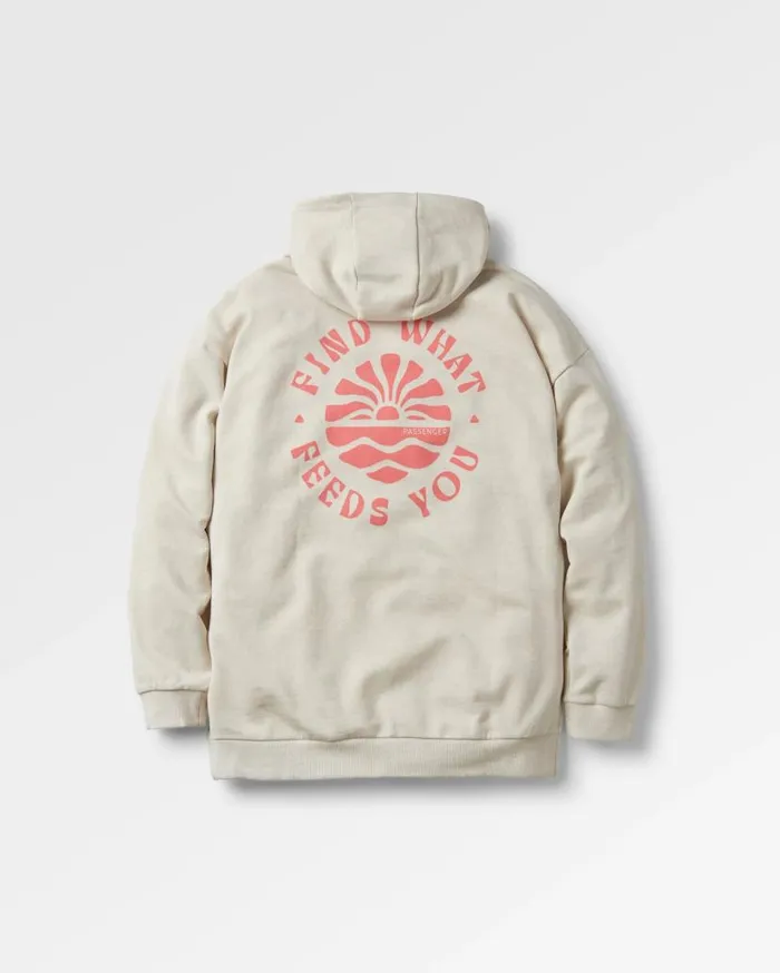 Women Tops Passenger Discovery Recycled Cotton Hoodie Milky Marl Milky Marl