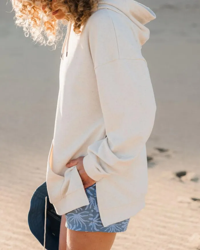 Women Tops Passenger Discovery Recycled Cotton Hoodie Milky Marl Milky Marl