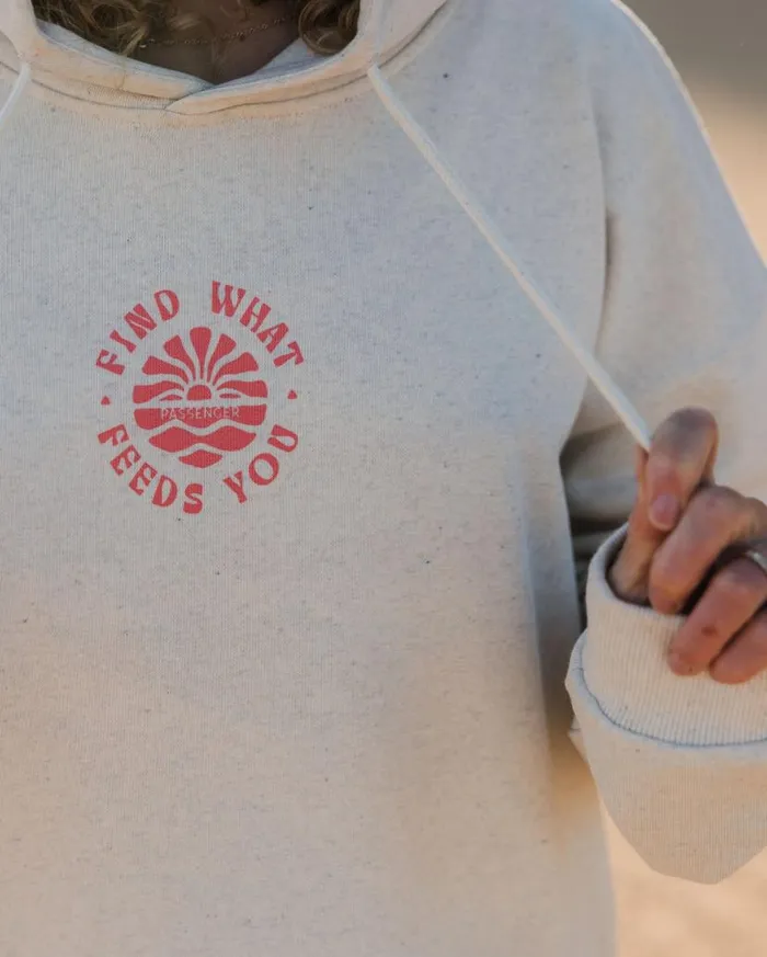 Women Tops Passenger Discovery Recycled Cotton Hoodie Milky Marl Milky Marl