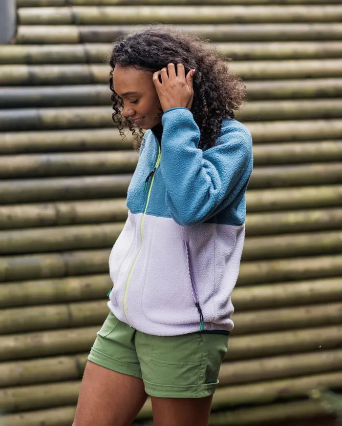 Women Tops Passenger Fairbanks 20 Full Zip Recycled Sherpa Fleece Lilac Mist Lilac Mist