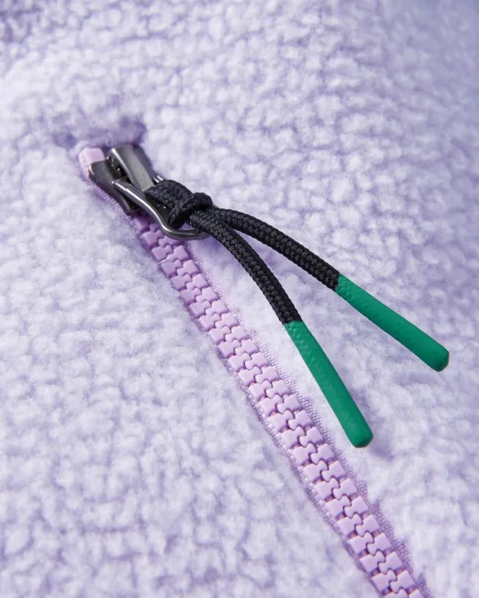 Women Tops Passenger Fairbanks 20 Full Zip Recycled Sherpa Fleece Lilac Mist Lilac Mist