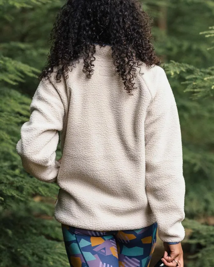 Women Tops Passenger Fairbanks 20 Full Zip Recycled Sherpa Fleece Oatmeal Oatmeal