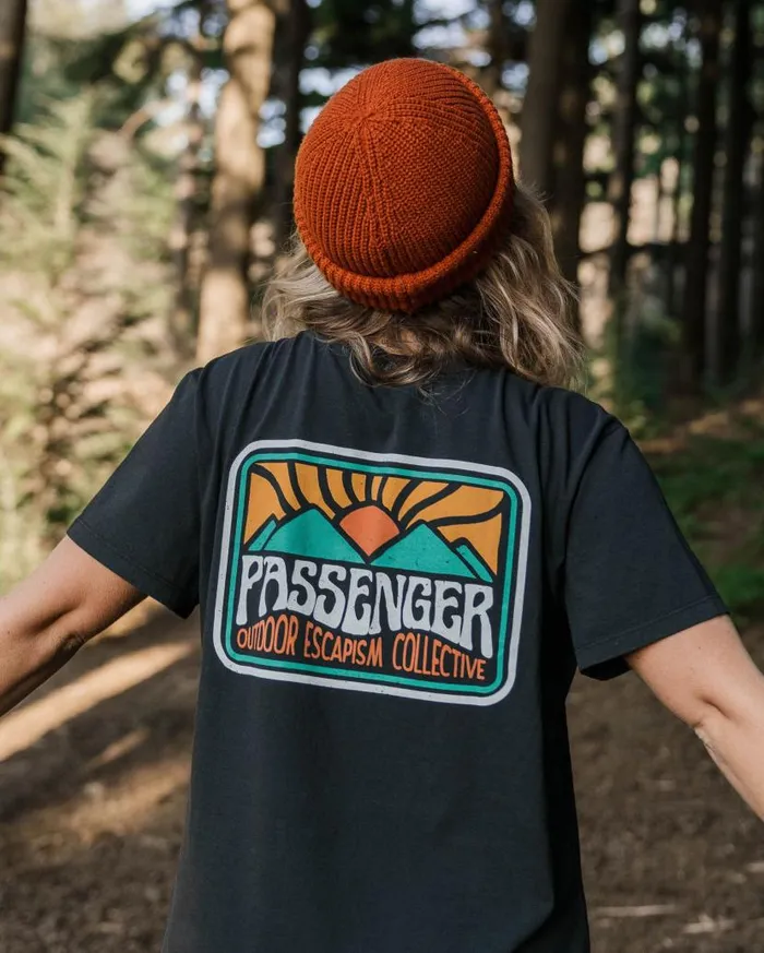Women Tops Passenger Golden Hour Recycled Cotton Oversized TShirt Black Black