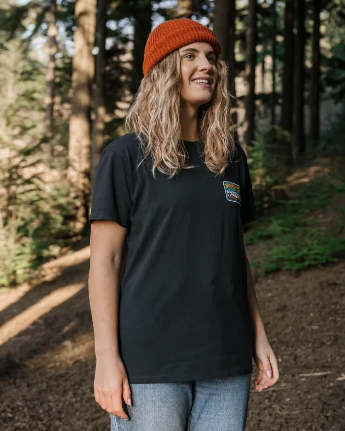 Women Tops Passenger Golden Hour Recycled Cotton Oversized TShirt Black Black