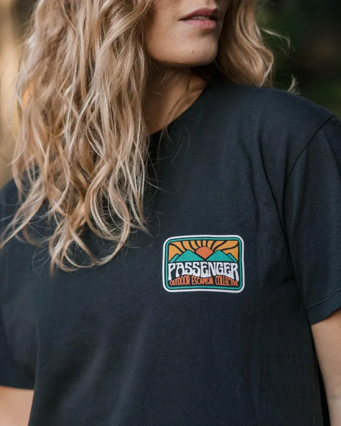 Women Tops Passenger Golden Hour Recycled Cotton Oversized TShirt Black Black