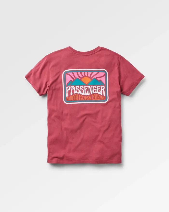 Women Tops Passenger Golden Hour Recycled Cotton Oversized TShirt Earth Red Earth Red