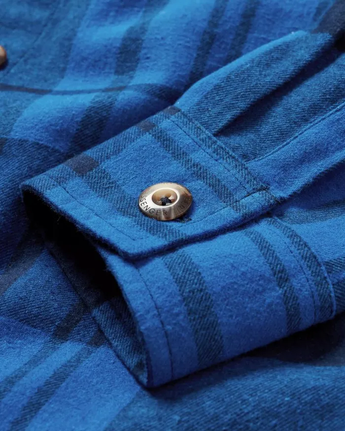 Women Tops Passenger Harmony Organic Cotton Check Shirt True Blue True Blue