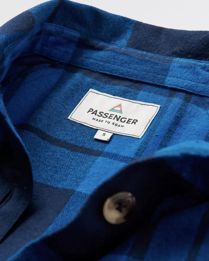 Women Tops Passenger Harmony Organic Cotton Check Shirt True Blue True Blue
