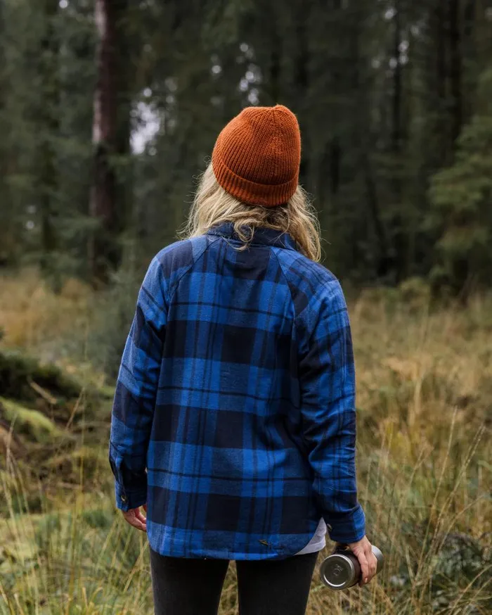 Women Tops Passenger Harmony Organic Cotton Check Shirt True Blue True Blue
