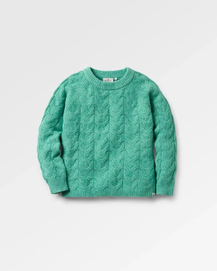 Women Tops Passenger Harvest Recycled Knitted Jumper Green Spruce Green Spruce