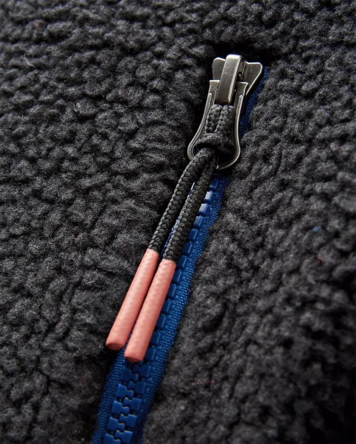 Women Tops Passenger Home 20 12 Zip Recycled Sherpa Fleece Black Black