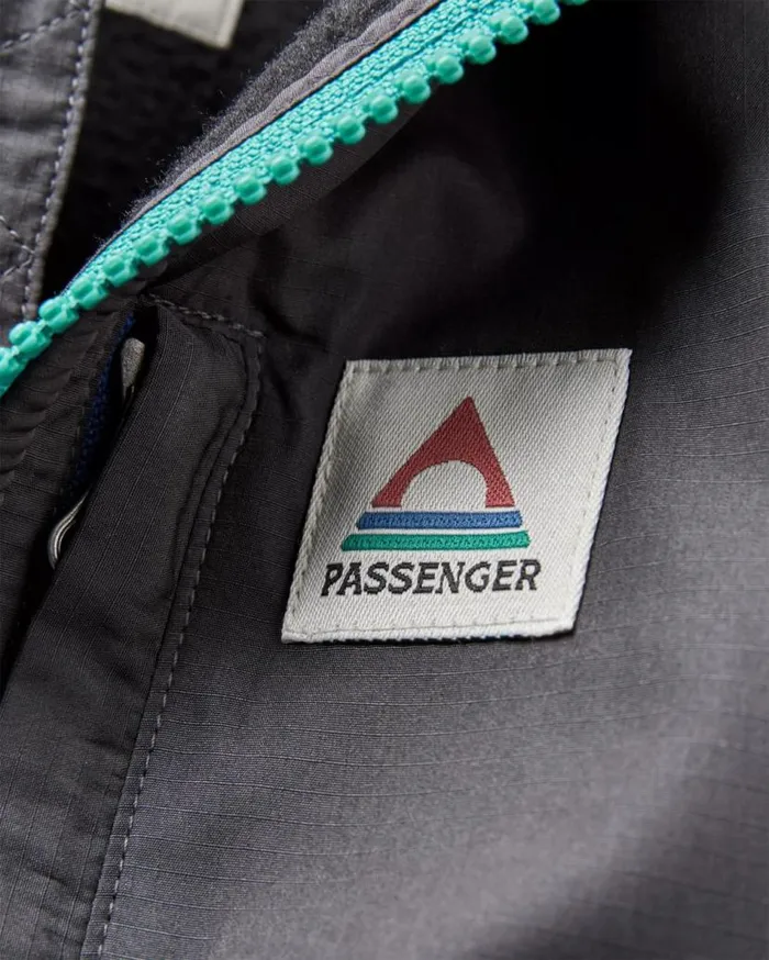 Women Tops Passenger Home 20 12 Zip Recycled Sherpa Fleece Black Black