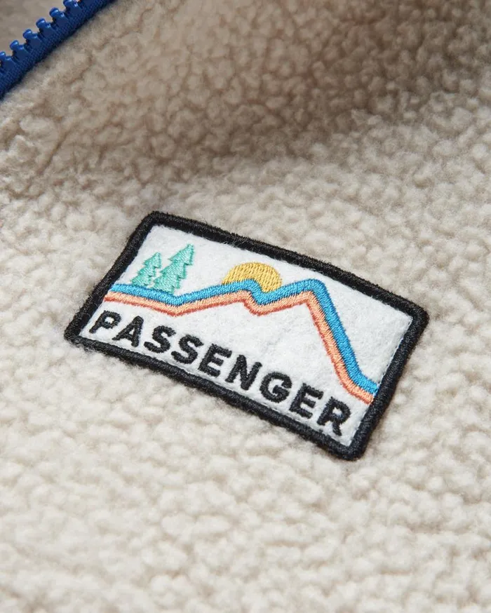 Women Tops Passenger Maine 20 12 Zip Recycled Sherpa Fleece Oatmeal Oatmeal