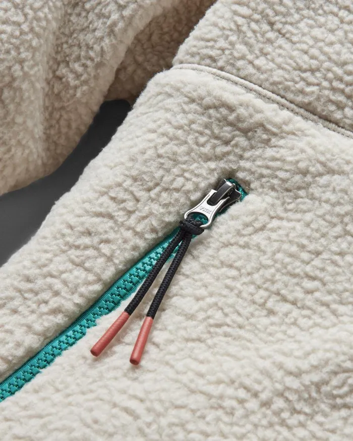 Women Tops Passenger Maine 20 12 Zip Recycled Sherpa Fleece Oatmeal Oatmeal
