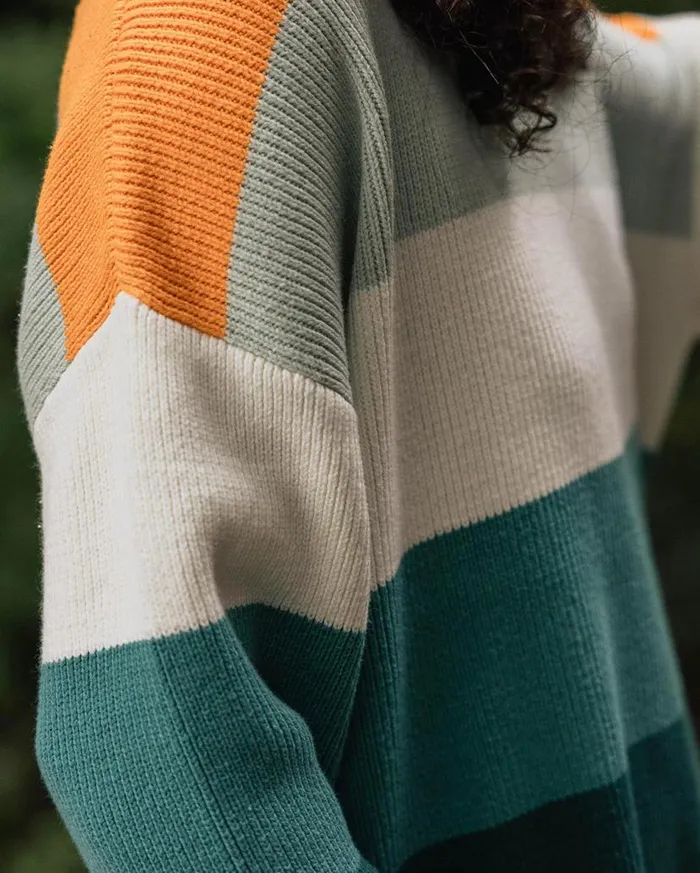 Women Tops Passenger Moments Oversized Organic Knitted Jumper Multi Stripe Multi Stripe