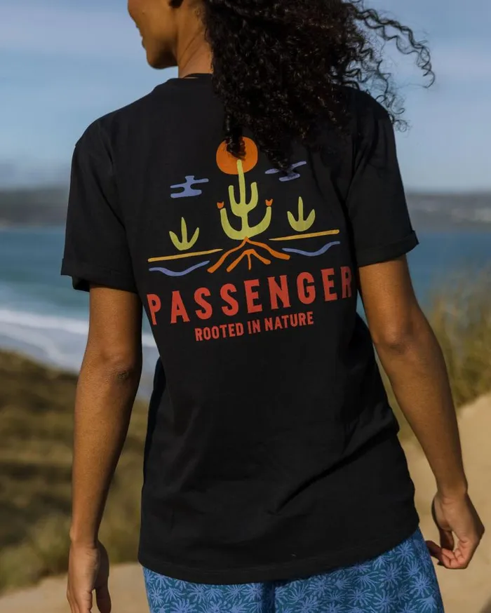 Women Tops Passenger Planted Recycled Cotton TShirt Black Black
