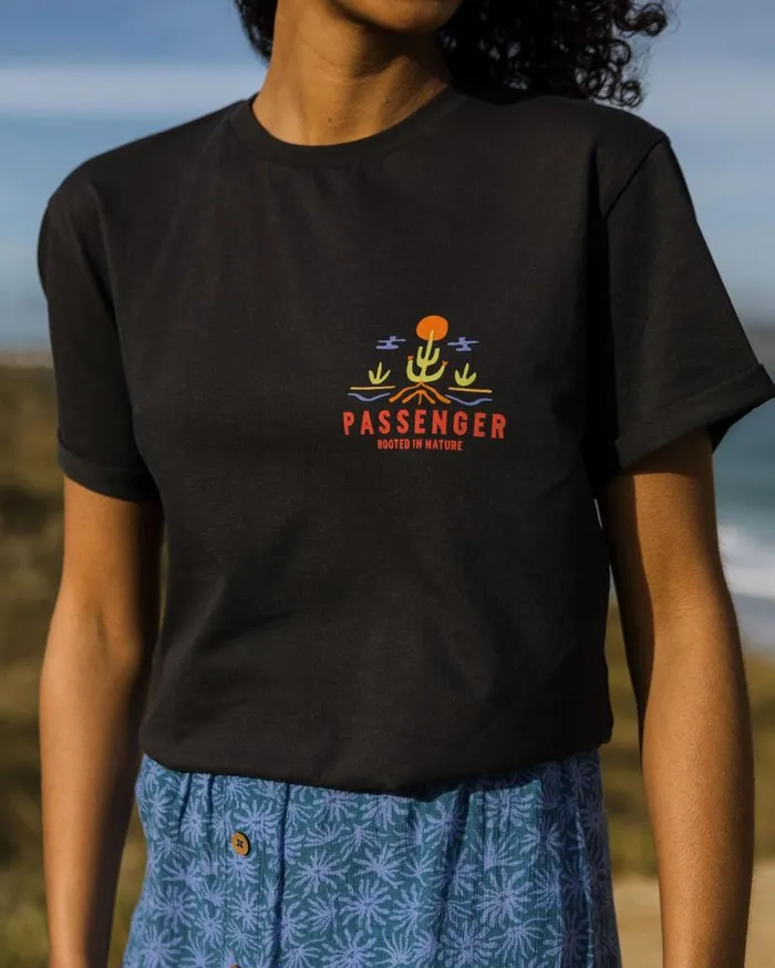 Women Tops Passenger Planted Recycled Cotton TShirt Black Black