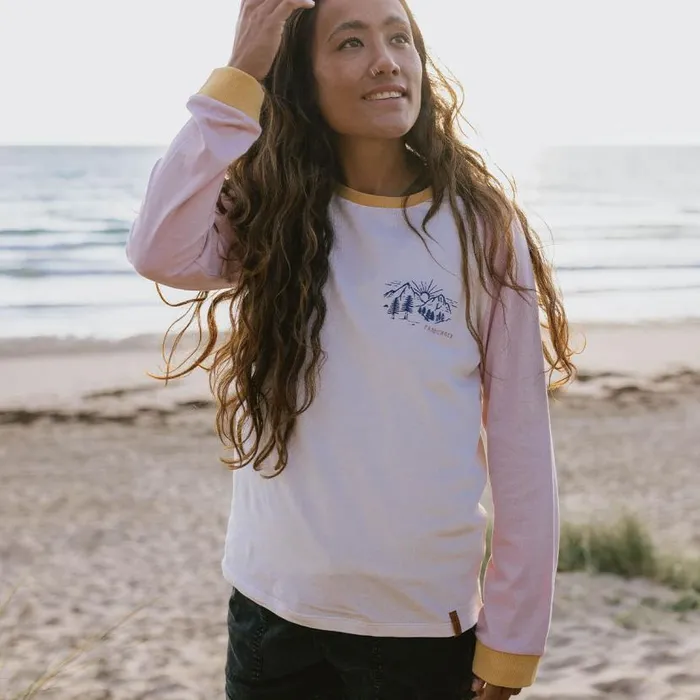 Women Tops Passenger Riser Recycled Cotton LS TShirt Birch Birch