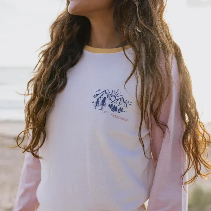 Women Tops Passenger Riser Recycled Cotton LS TShirt Birch Birch