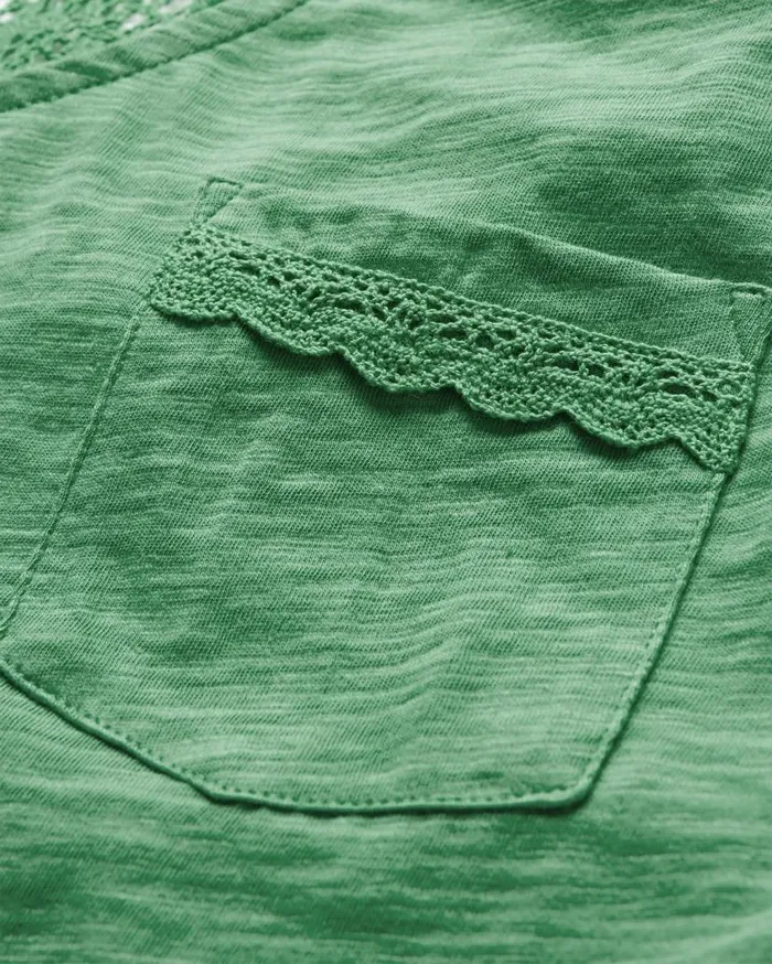 Women Tops Passenger Rivergate Recycled Cotton Top Green Spruce Green Spruce