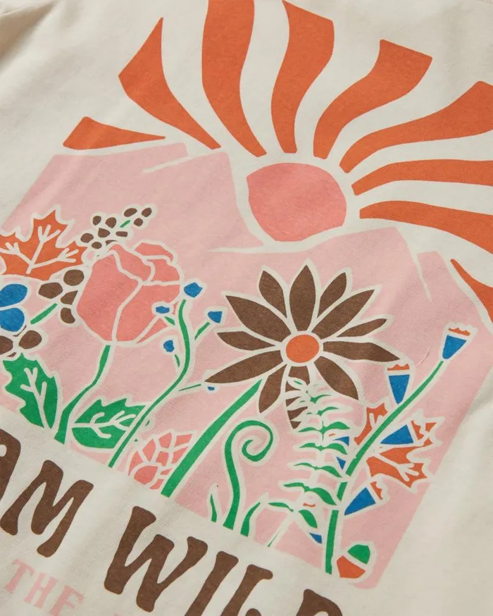 Women Tops Passenger Roam Wild Recycled Cotton Oversized LS TShirt Birch Birch